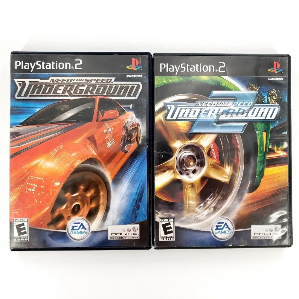 Need for Speed: Underground 1 & 2 Sony PlayStation 2 Complete Tested & Works